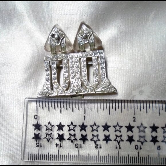 Vintage Art Deco Rhinestone Buckle is AMAZING - Picture 5 of 12